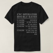 CNC-Operatorstunde setzt das Funny Machinist Progr T-Shirt (Design vorne)