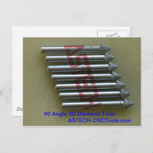 CNC Router Bits für eine schöne 3D-Stone-Carving Postkarte (Vorne/Hinten)