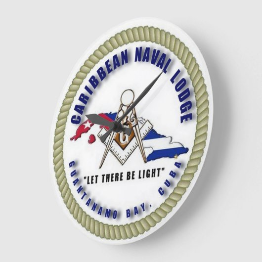 CNL Masonic Items Große Wanduhr (Winkel)