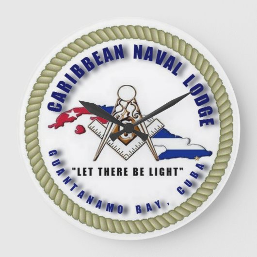 CNL Masonic Items Große Wanduhr (Vorderseite)