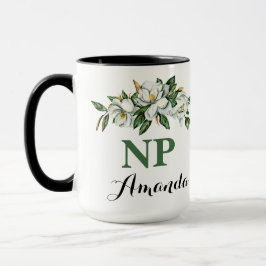 CNP NP Floral Bouquet Greenery Magnolia Abschluss Tasse