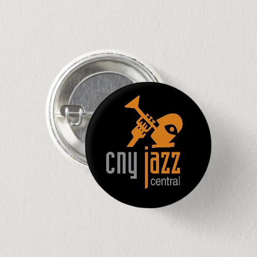 CNY-Jazz-Revers-Button - Schwarzes Button (Vorne & Hinten)