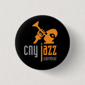 CNY-Jazz-Revers-Button - Schwarzes Button (Vorderseite)