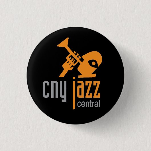 CNY-Jazz-Revers-Button - Schwarzes Button (Vorderseite)
