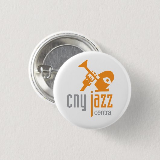 CNY-Jazz-Revers-Button - Weiß Button (Vorne & Hinten)