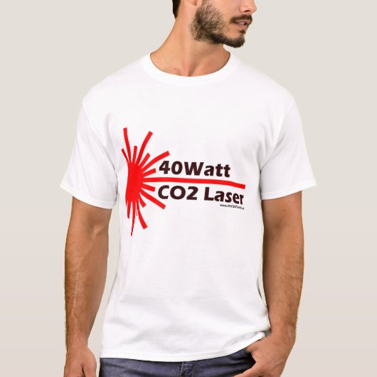 CO2 40Watt Laser-Abnutzung! T-Shirt (Vorderseite)