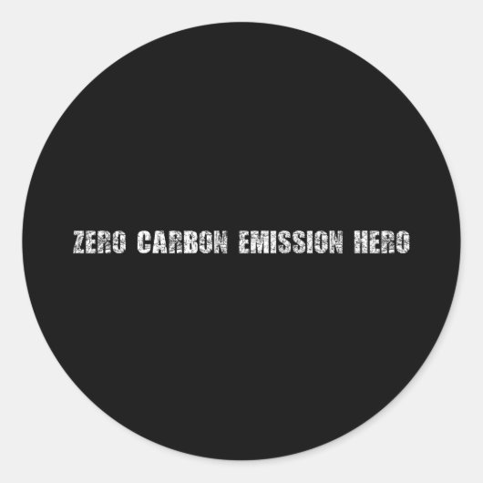 CO2-Emissionsheld Runder Aufkleber (Vorderseite)