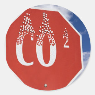 CO2-Footprint Runder Aufkleber