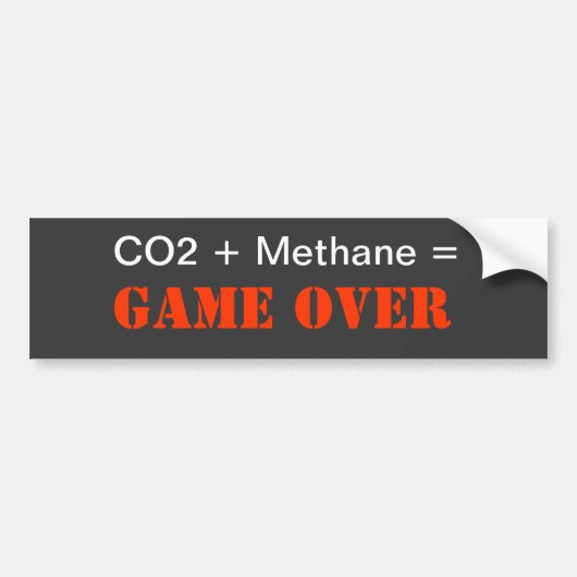 CO2 + Methan = Spiel vorbei Autoaufkleber (Vorne)