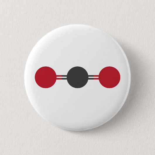 CO2 Molekulare Struktur Button (Vorderseite)