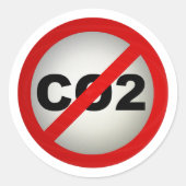CO2 stoppen Runder Aufkleber (Vorderseite)