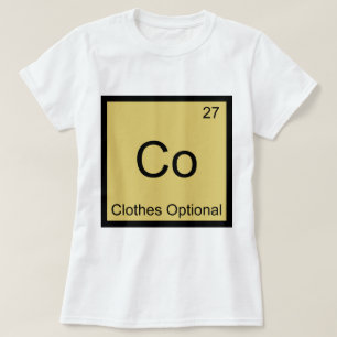 Co - Bekleidung optional Chemie-Element-Symbol-T-S T-Shirt