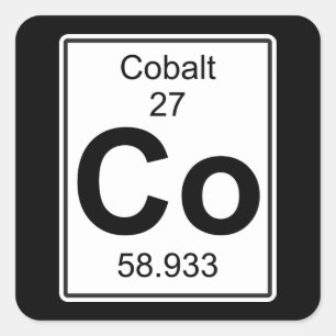 Co-Cobalt Quadratischer Aufkleber