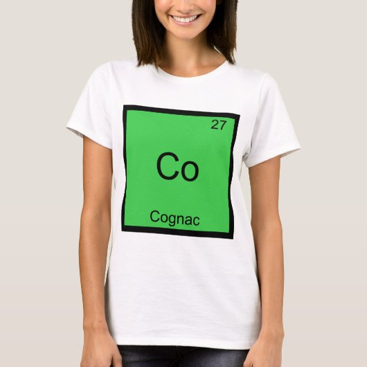 Co-Cognac Funny Chemistry Element Symbol T - Shirt (Vorderseite)