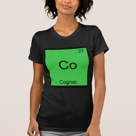 Co-Cognac Funny Chemistry Element Symbol T - Shirt (Vorderseite)