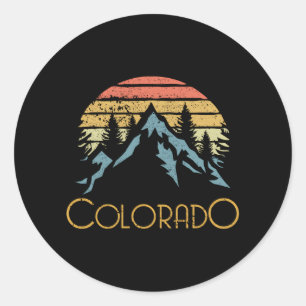 Co Colorado Berge Outdoor Adventure Runder Aufkleber