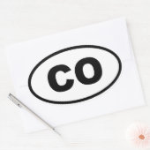 CO Colorado Ovaler Aufkleber (Umschlag)