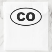CO Colorado Ovaler Aufkleber (Tasche)