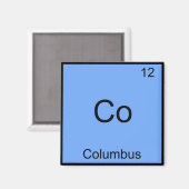 Co. Columbus Ohio Funny Chemistry Element Symbol Magnet (Vorderseite/Rückseite)