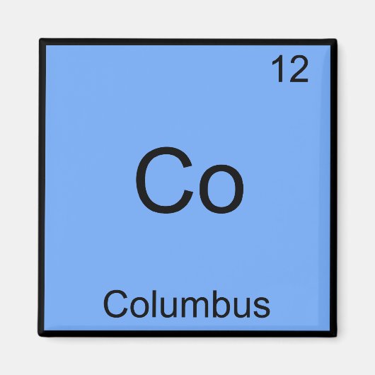 Co. Columbus Ohio Funny Chemistry Element Symbol Magnet (Vorne)