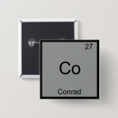 Co-Conrad Funny Chemistry Element Symbol T - Shirt Button (Vorne & Hinten)
