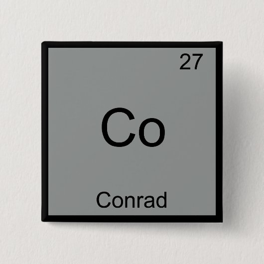 Co-Conrad Funny Chemistry Element Symbol T - Shirt Button (Vorderseite)