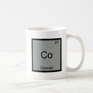 Co-Conrad Funny Chemistry Element Symbol T - Shirt Kaffeetasse