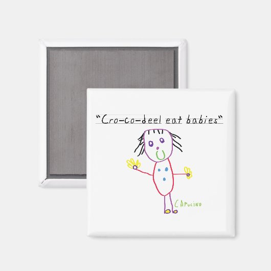 Co-deel fressen Babys Magnet (Vorderseite/Rückseite)