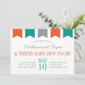 Co-Ed Babyparty-Einladung Einladung (Stehend Vorderseite)