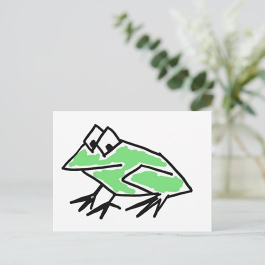 CO- Funky Frog Postcard Postkarte (Stehend Vorderseite)