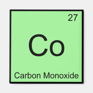 Co - Kohlenmonoxid Chemie Element Symbol T-Shirt Magnet