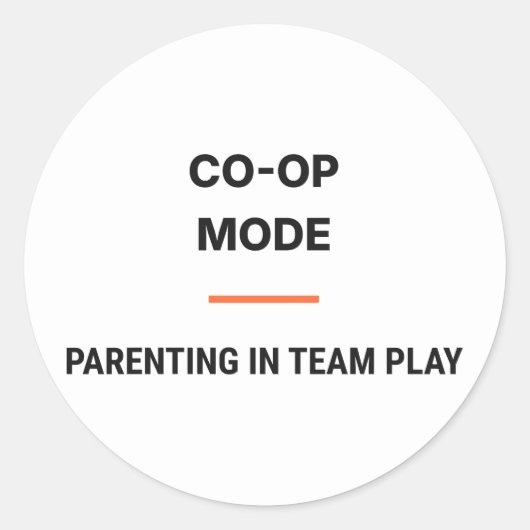 Co-Op Mode Parenting In Team Play Sticker (Vorderseite)