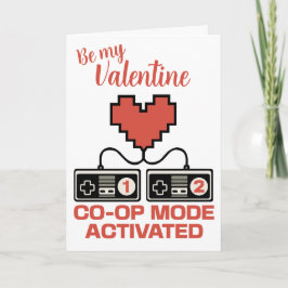Co-Op-Modus Videospiel Valentinstag Feiertagskarte