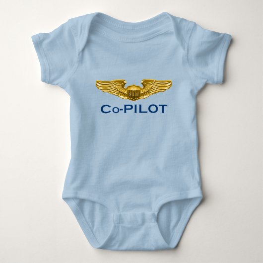 Co-Pilot Baby Bodysuit Strampler (Vorderseite)