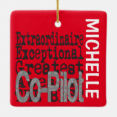 Co-Pilot Extraordinär CUSTOM Keramik Ornament (Rückseite)