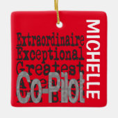 Co-Pilot Extraordinär CUSTOM Keramik Ornament (Vorderseite)