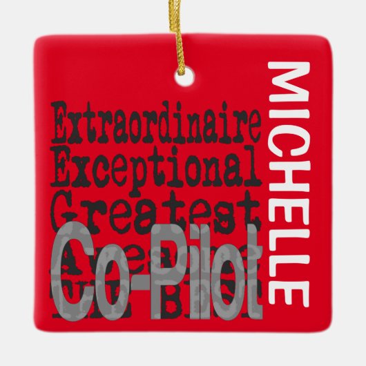 Co-Pilot Extraordinär CUSTOM Keramik Ornament (Vorderseite)