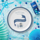 Co-Pilot ist unterwegs mit Baby Boy Duschplatte Pappteller (Party)