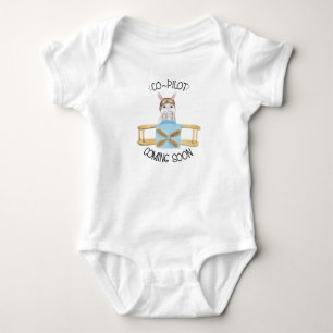 Co-Pilot kommt bald neues Baby Geschenk, Flugzeug Strampler