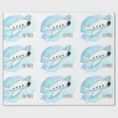 Co-Pilot mit Flugzeug Geschenkpapier (Flach)