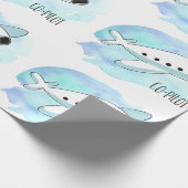 Co-Pilot mit Flugzeug Geschenkpapier (Ecke)