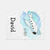 Co-Pilot mit Flugzeug Personalisiert Fleecedecke (Vorderseite (Horizontal))