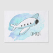 Co-Pilot mit Flugzeug Seidenpapier (Vorderseite)