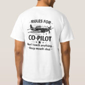 Co-Pilot Rules WWII Plane Humor Tee (Rückseite)