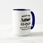 Co-Pilot Rules WWII Plane Humor Tee Tasse (VorderseiteRechts)