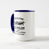 Co-Pilot Rules WWII Plane Humor Tee Tasse (Vorderseite Links)