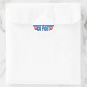Co-Pilot Wings Abzeichen - Luftfahrt Runder Aufkleber (Tasche)