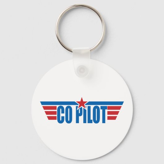 Co-Pilot Wings Abzeichen - Luftfahrt Schlüsselanhänger (Vorderseite)