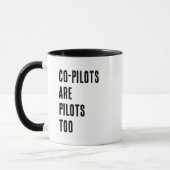 Co-Piloten sind auch Piloten, Funny Aviation Zitat Tasse (Links)