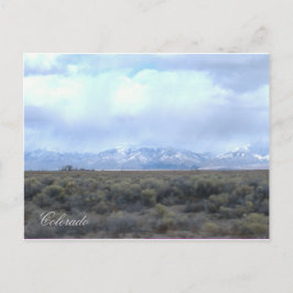 CO Snowy Mountains und Valley Postcard Postkarte